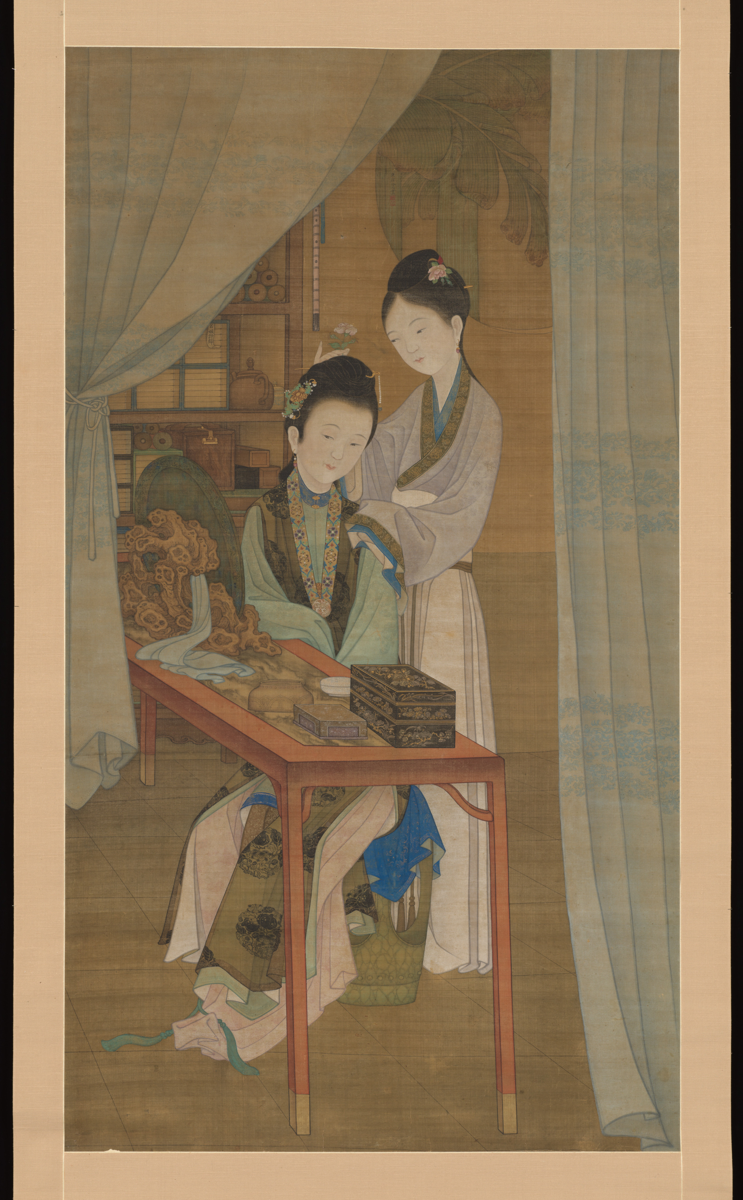 仕女梳妆图